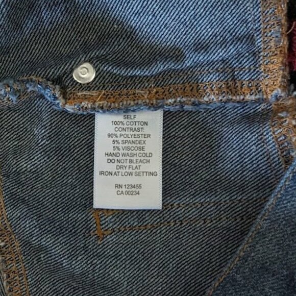 Design Lab, Jean and plaid Skirt - size Small - Picture 4 of 4